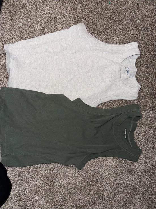 Old Navy Tops - Old Navy  Tank Tops in Olive and Heather Gray Duo
